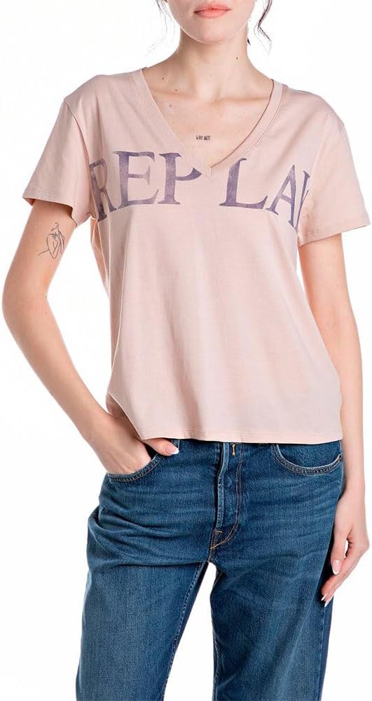 Replay - T-shirt scollo a v
