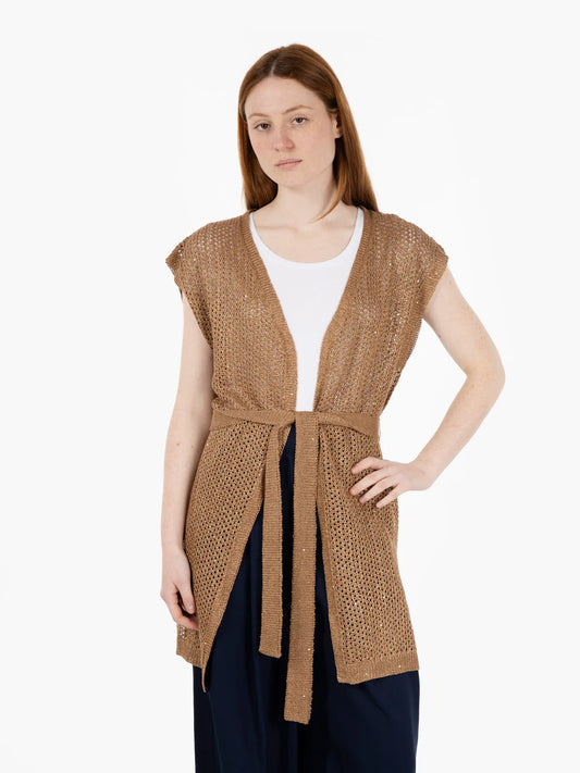 Maidamila - Gilet lungo punto rete