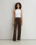 Maidamila | Pantapalazzo in Velluto Marrone | Pantalone Donna