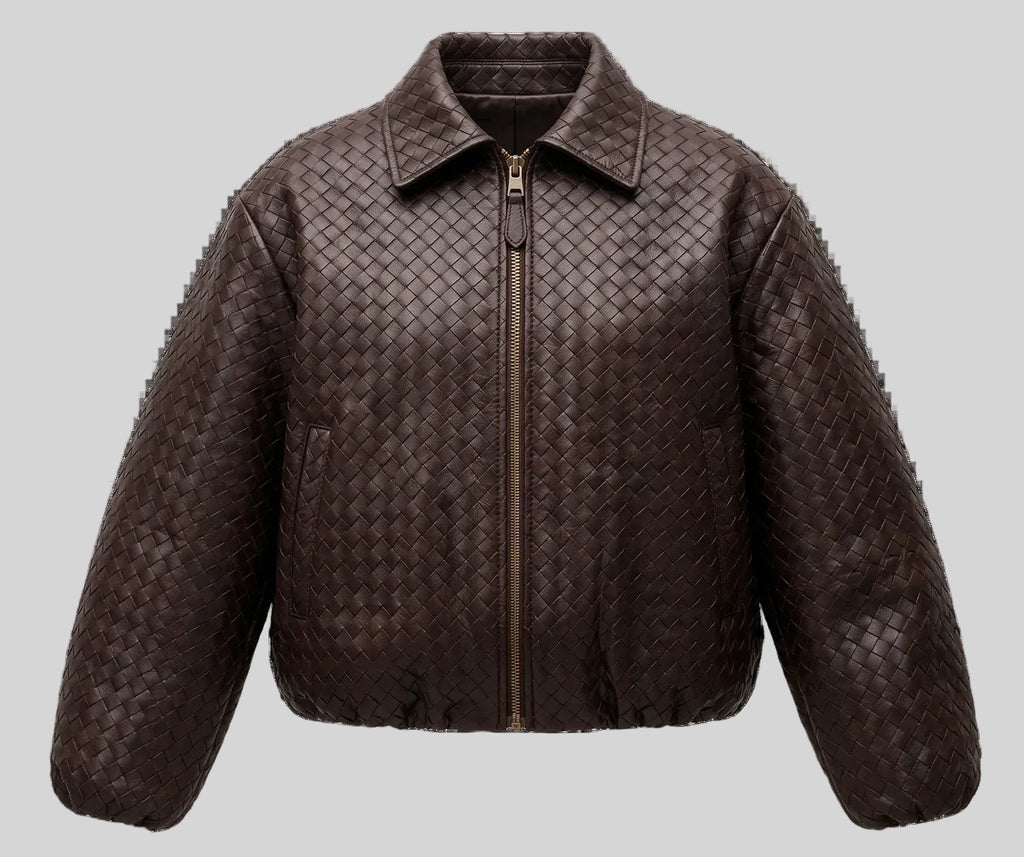 Risskio | Bomber Ella in ecopelle effetto intrecciato
