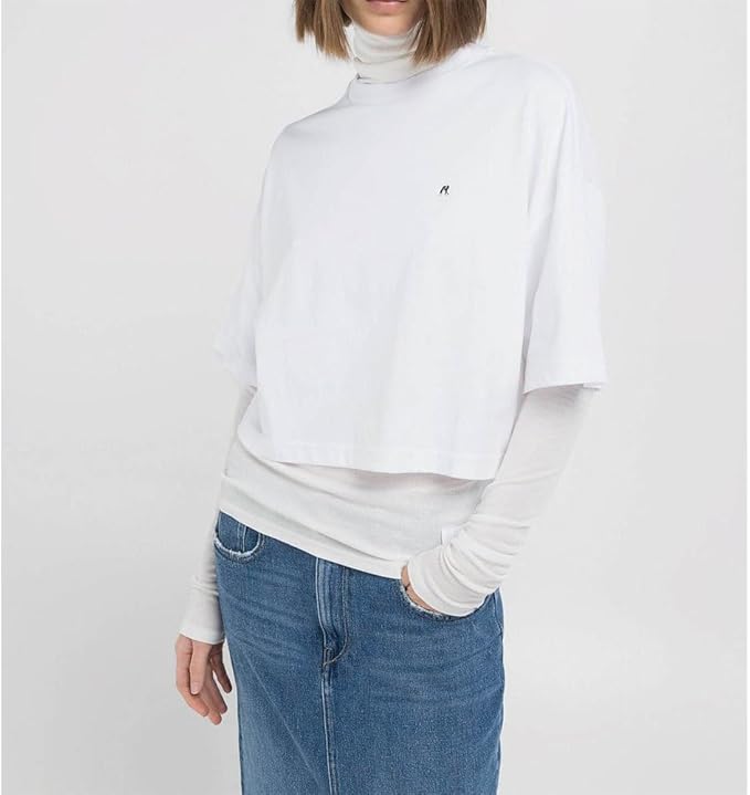 Replay | Crop Top Donna con Logo | White