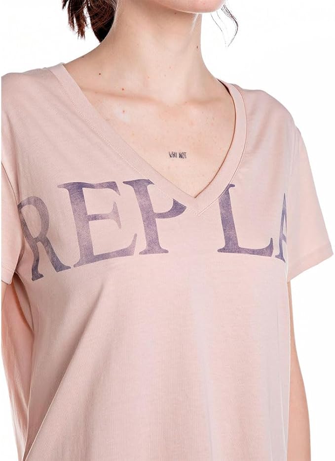 Replay - T-shirt scollo a v