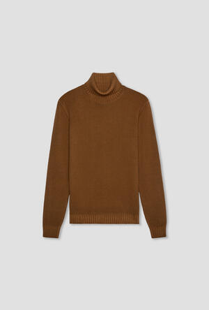 Ferrante | Dolcevita Ciclista Lana Merino Extrafine Caramel Brown | Uomo