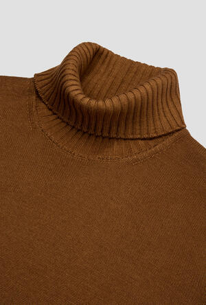 Ferrante | Dolcevita Ciclista Lana Merino Extrafine Caramel Brown | Uomo