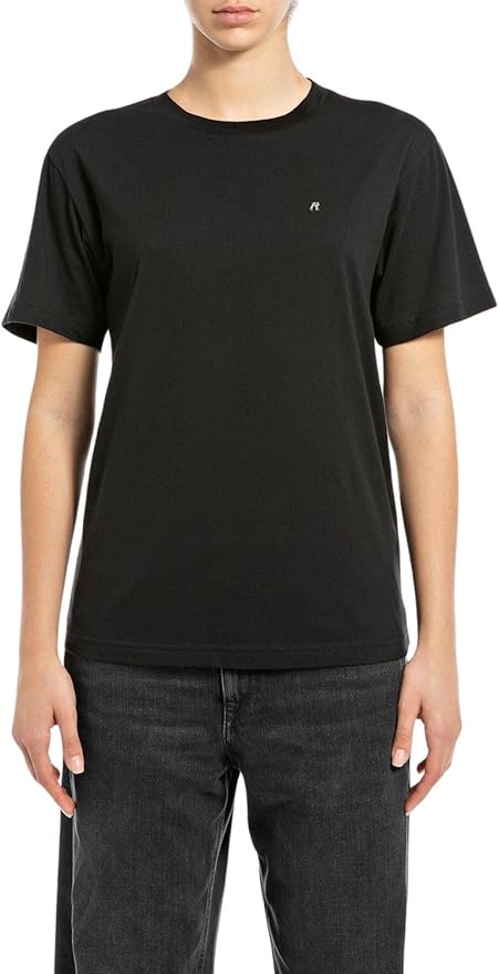 Replay | T-Shirt Donna Logo in metallo | Black