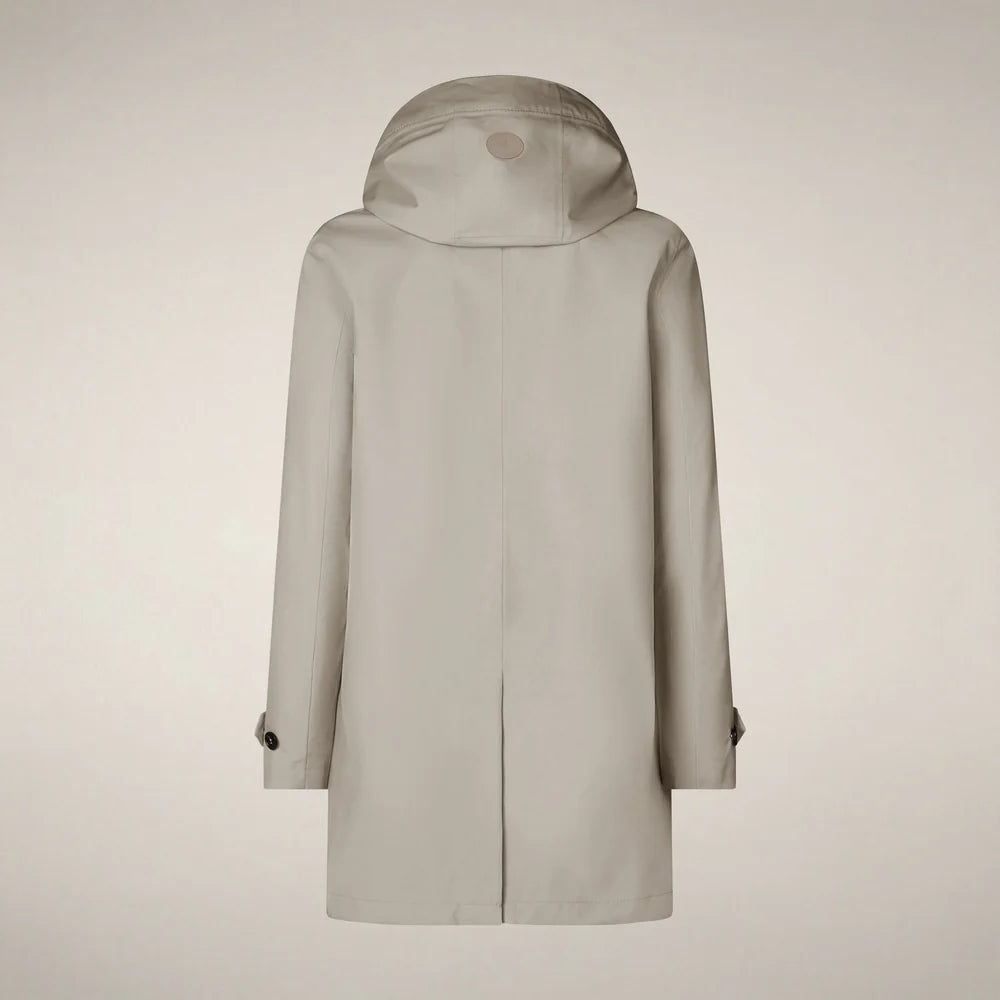 Save The Duck | April | Impermeabile Donna Rainy Beige con Cappuccio