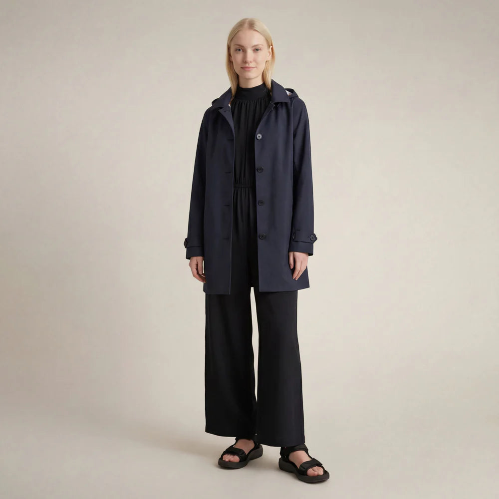 Save The Duck | April | Impermeabile Donna Blue Black con Cappuccio