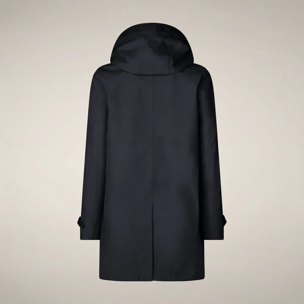 Save The Duck | April | Impermeabile Donna Blue Black con Cappuccio