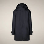 Save The Duck | April | Impermeabile Donna Blue Black con Cappuccio