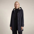 Save The Duck | April | Impermeabile Donna Blue Black con Cappuccio