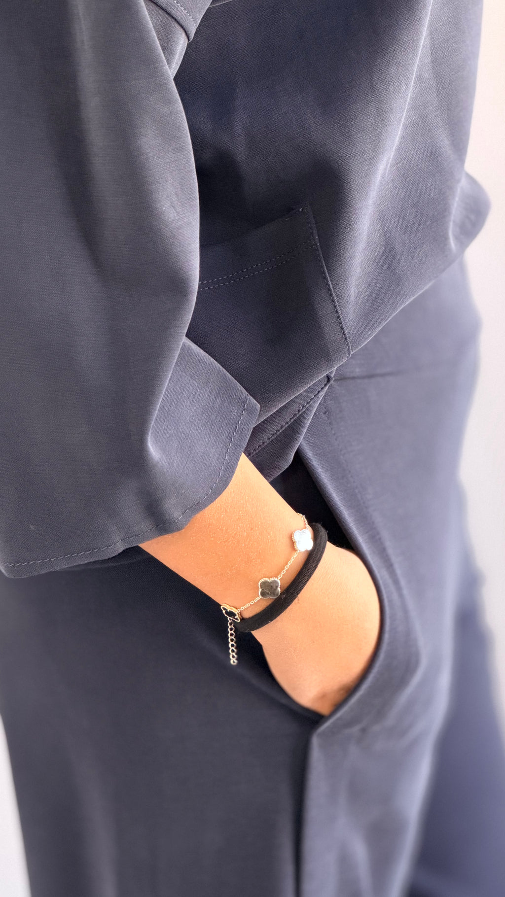 Risskio | Pantalone Riley in misto modal blu