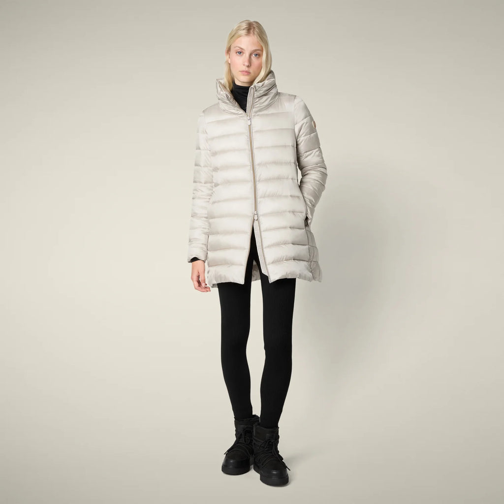 Save The Duck | Lydia Puffer Jacket Donna Rainy Beige Animal Free