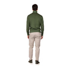 Ferrante | Dolcevita Ciclista Lana Merino Extrafine Verde | Uomo