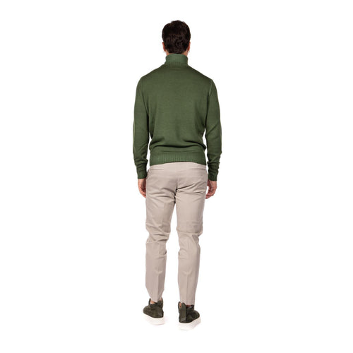 Ferrante | Dolcevita Ciclista Lana Merino Extrafine Verde | Uomo