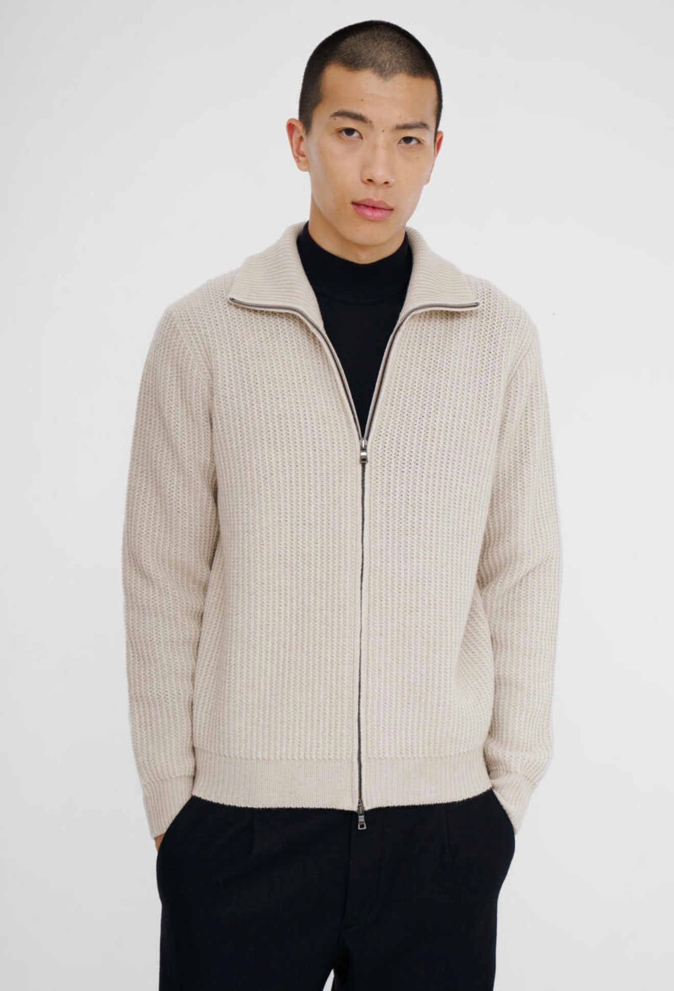 Ferrante | Blusotto Maglione con Zip in Lana Merino | Uomo