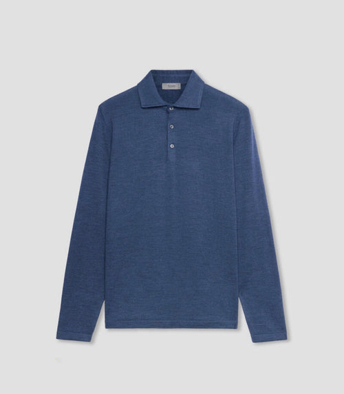 Ferrante | Polo con Bottoni in Pura Lana Pettinata | Uomo