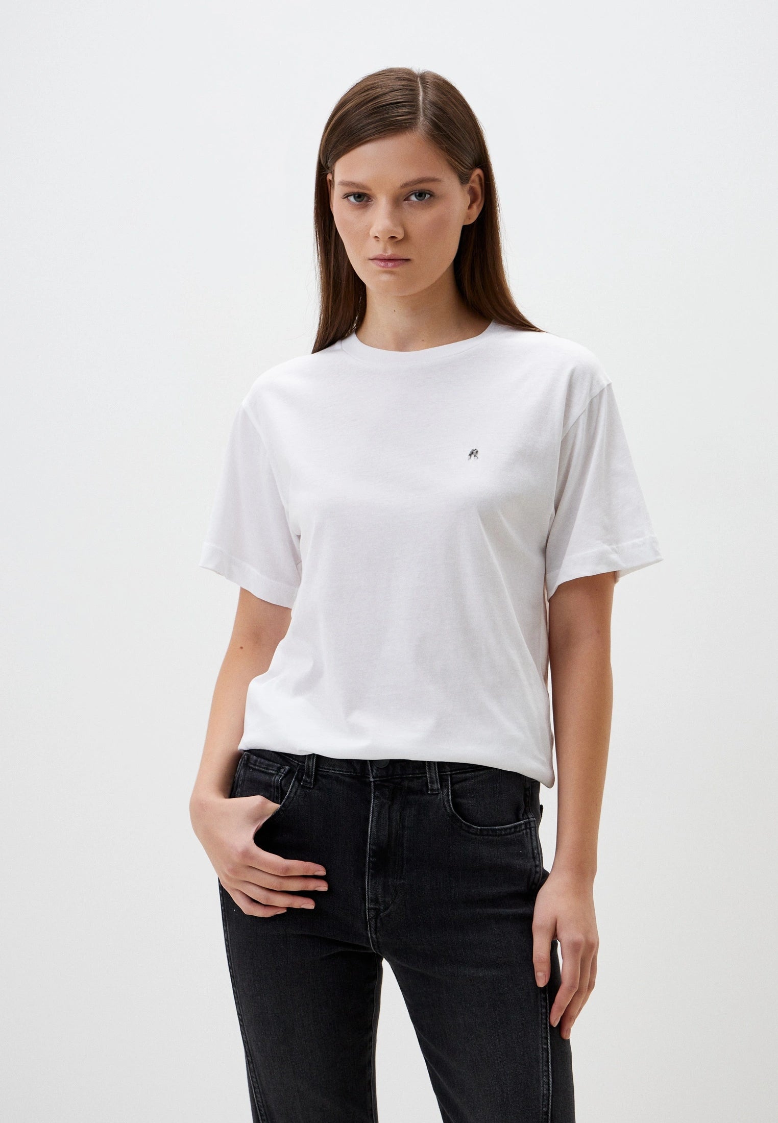 Replay | T-Shirt Donna Logo in metallo | White
