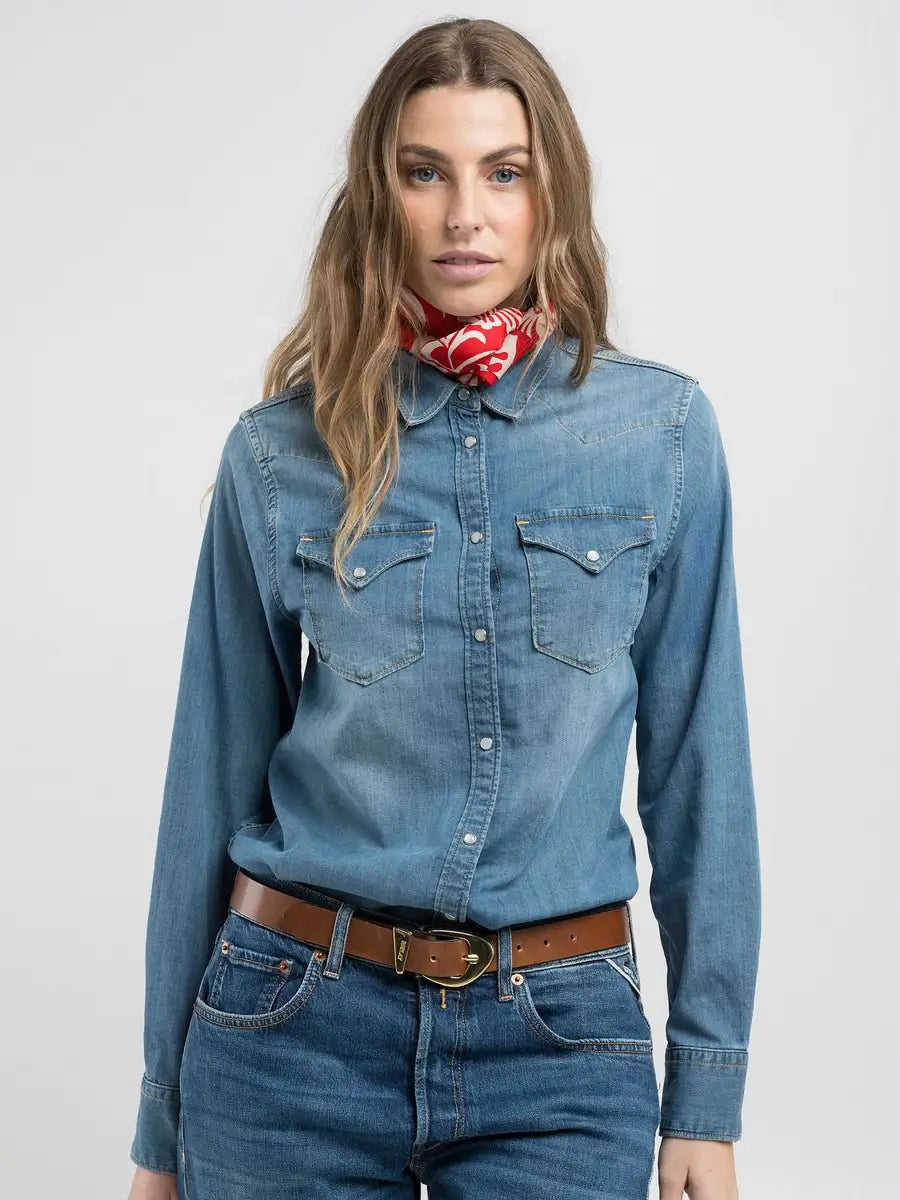 Replay - Camicia Western Slim Fit