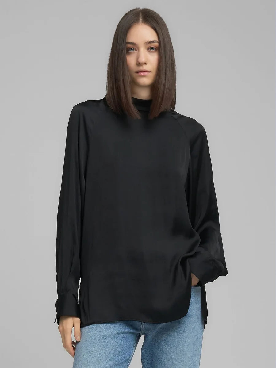 Replay | Blusa con Nastri Nera | Blusa Donna