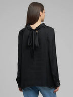 Replay | Blusa con Nastri Nera | Blusa Donna