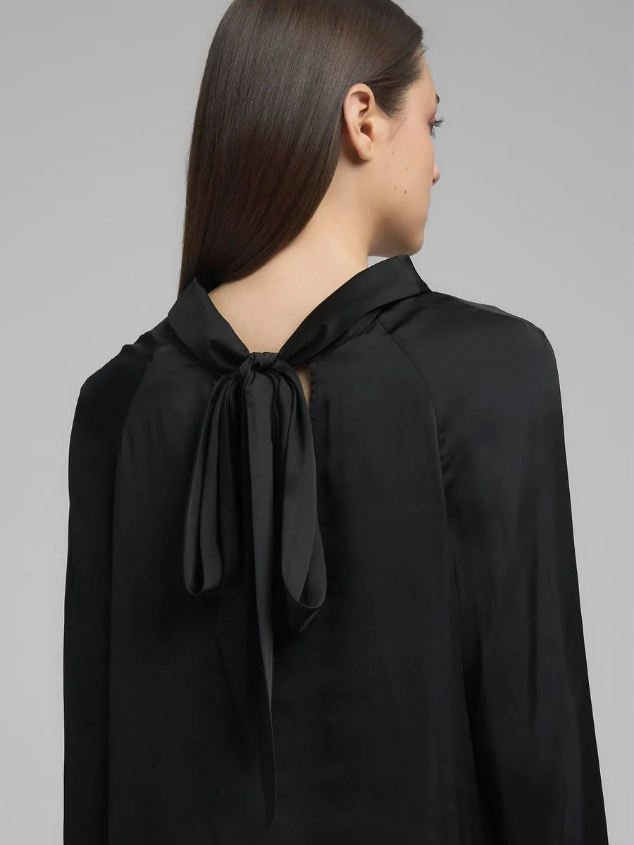 Replay | Blusa con Nastri Nera | Blusa Donna