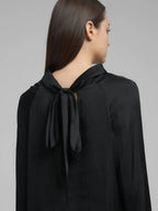 Replay | Blusa con Nastri Nera | Blusa Donna