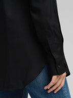 Replay | Long Straight Fit Shirt Nera | Camicia Donna