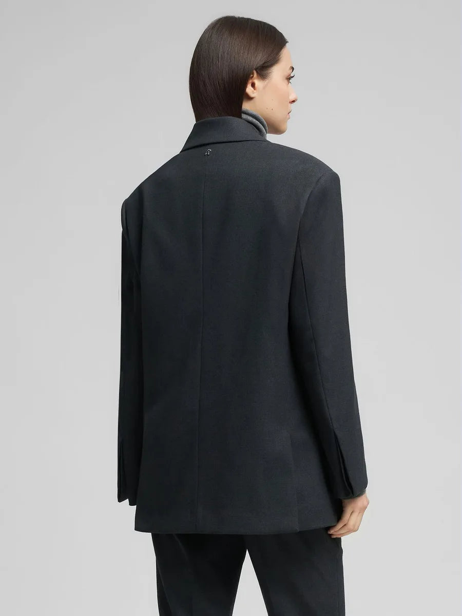 Replay | Long Twill Blazer Grigio Scuro | Blazer Donna