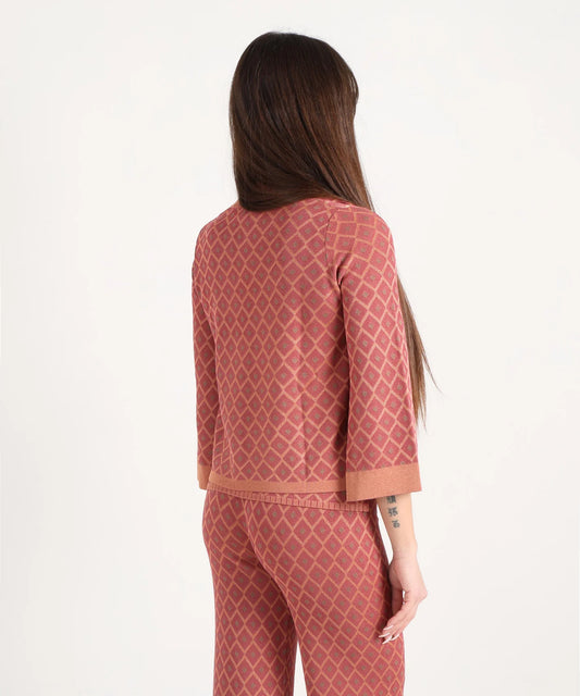 Maidamila - Copri spalle rosa geometrico