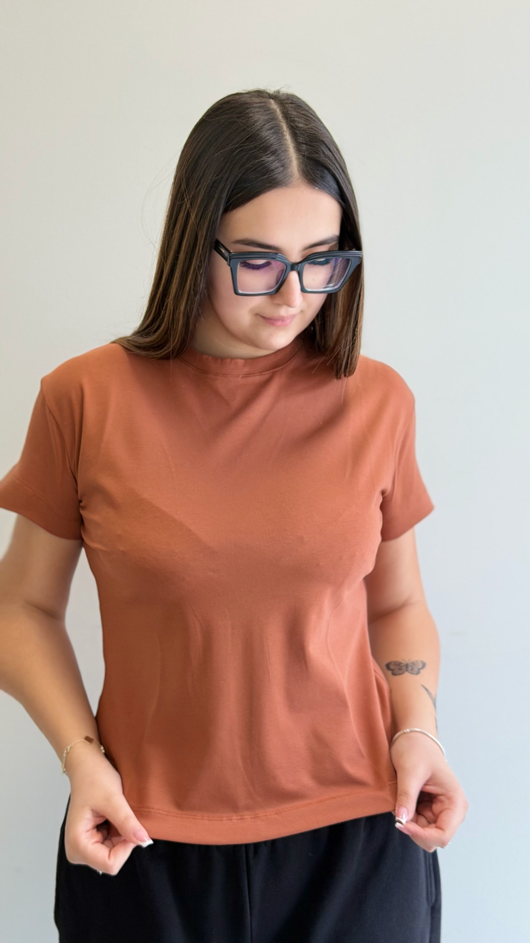 Maidamila | T-shirt Basic cotone | Brown