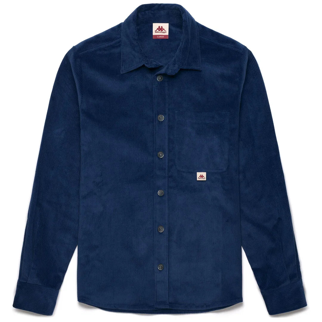 Kappa | Elgafar Overshirt in Corduroy Blue Marine | Uomo
