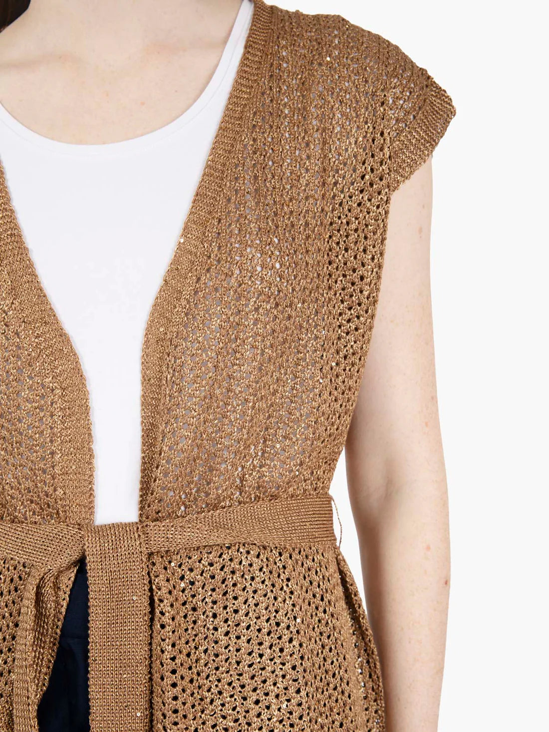 Maidamila - Gilet lungo punto rete