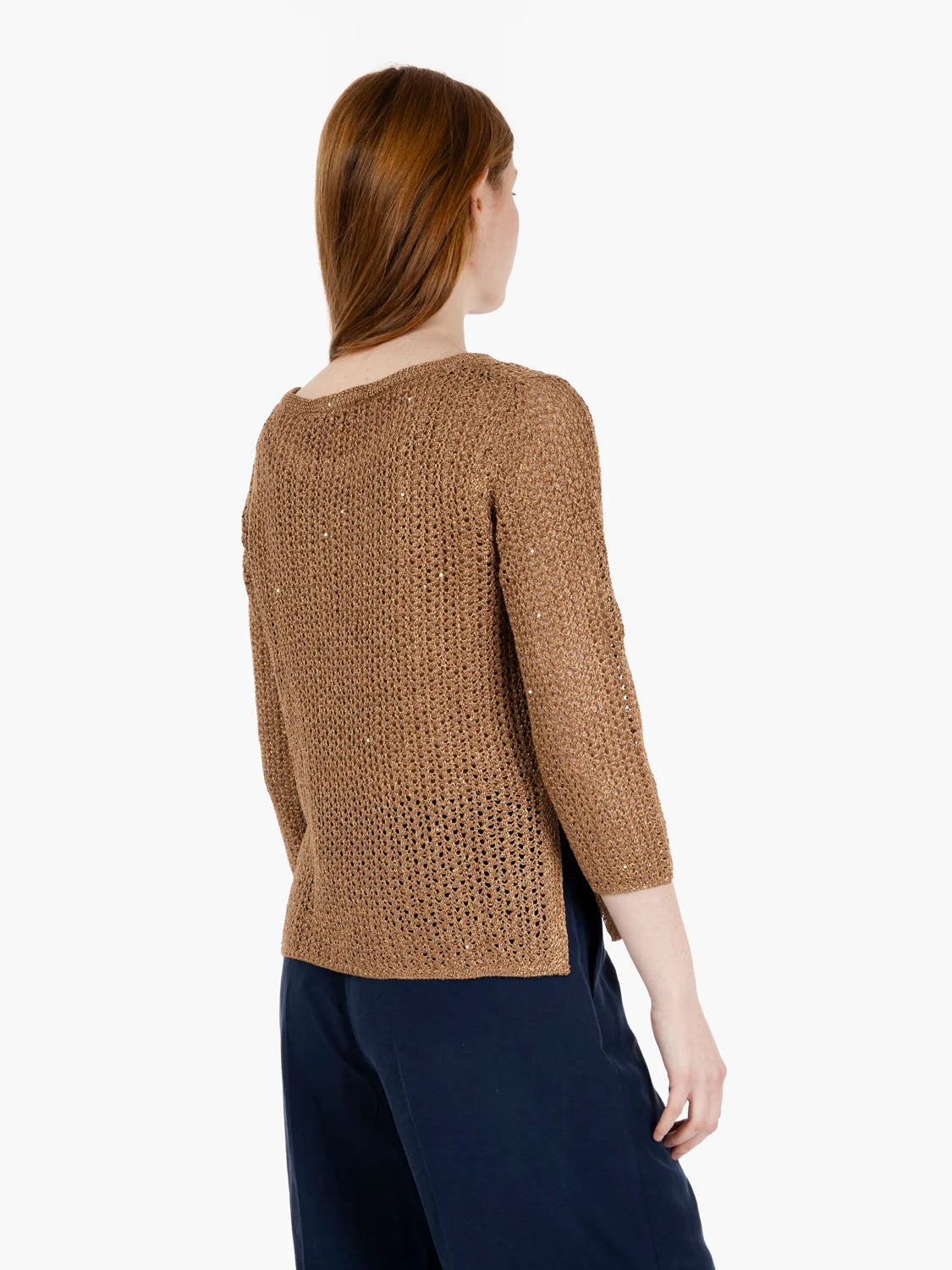 Maidamila - Maglia punto rete con paillettes