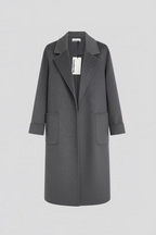 Maidamila | Cappotto Lungo Grigio Scuro in Lana