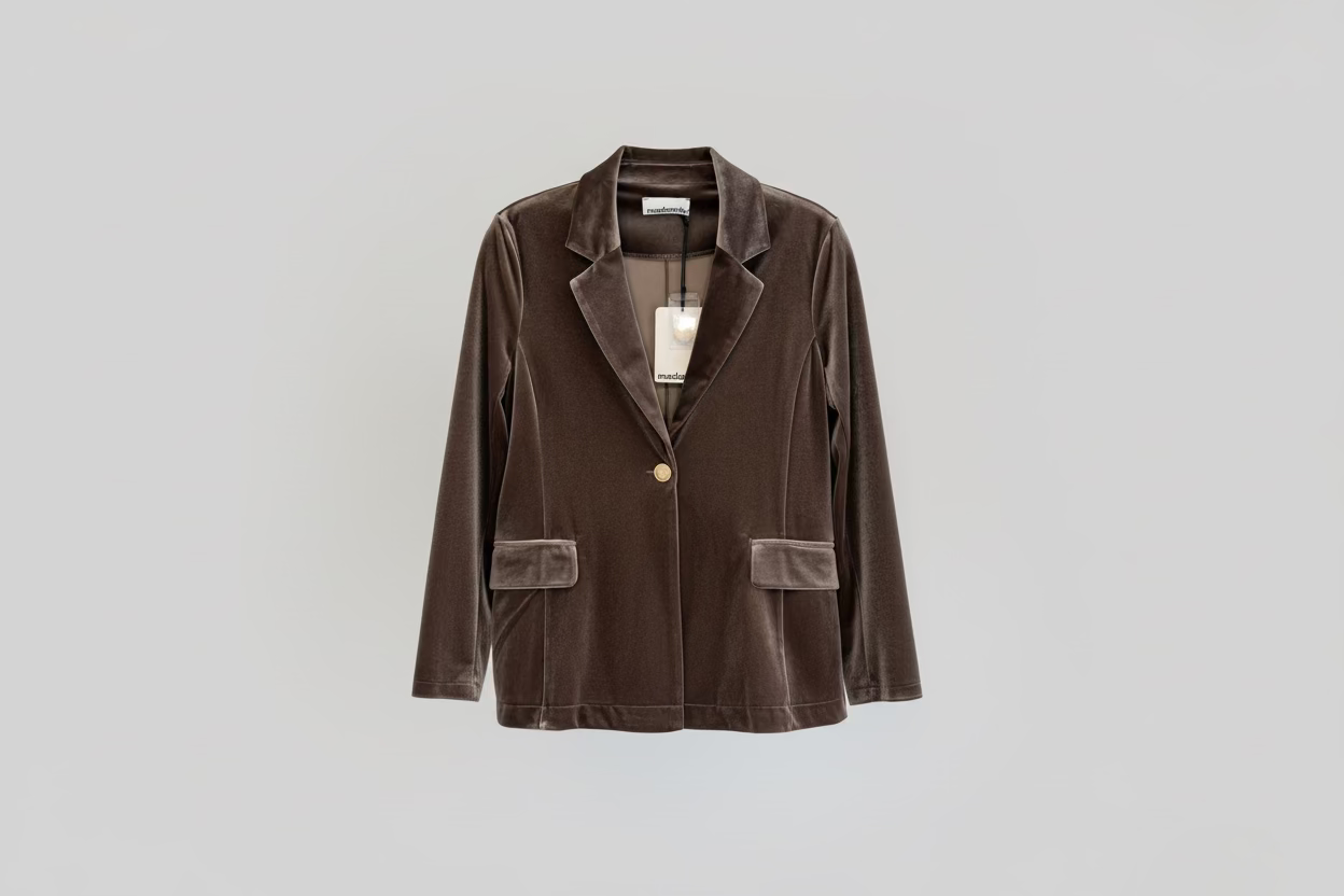 Maidamila | Blazer in Velluto Marrone | Giacca Donna