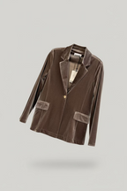 Maidamila | Blazer in Velluto Marrone | Giacca Donna