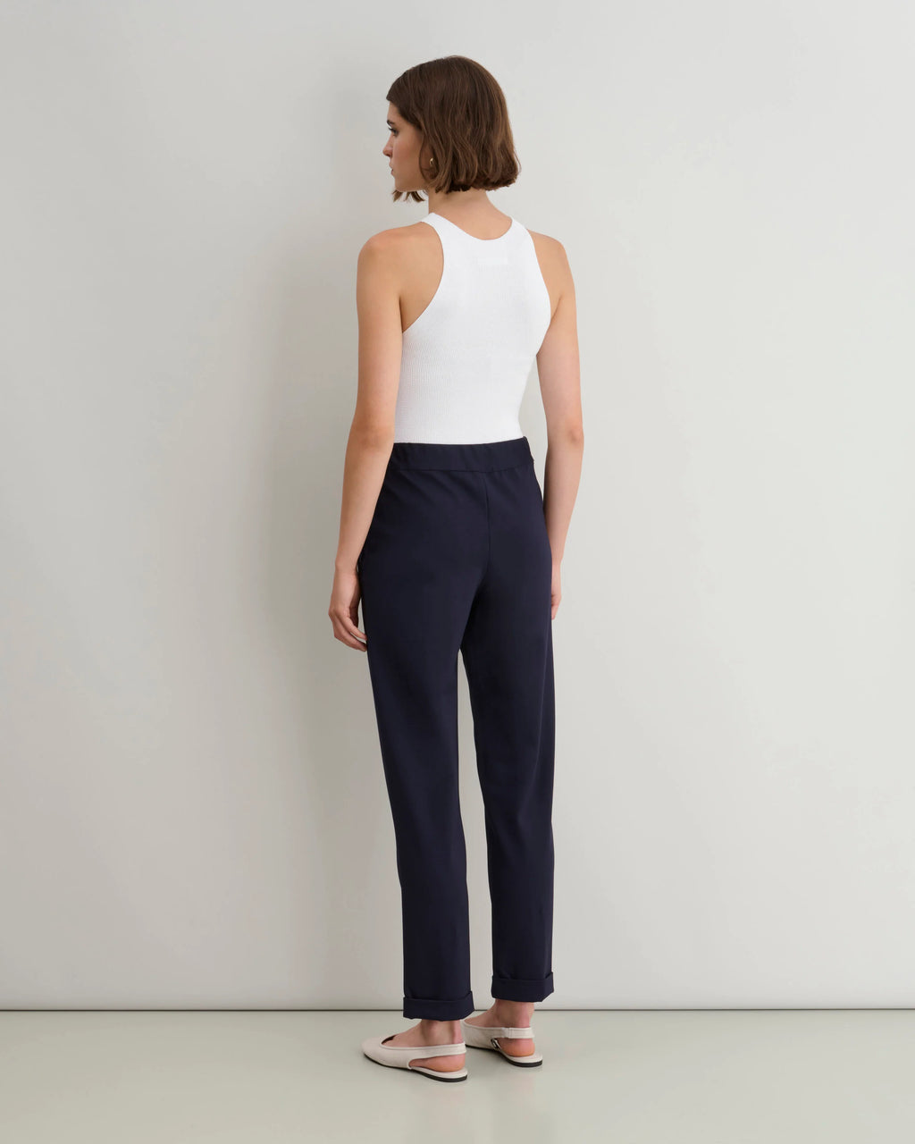 Maidamila | Pantalone con Risvolto in Viscosa | Pantalone Donna