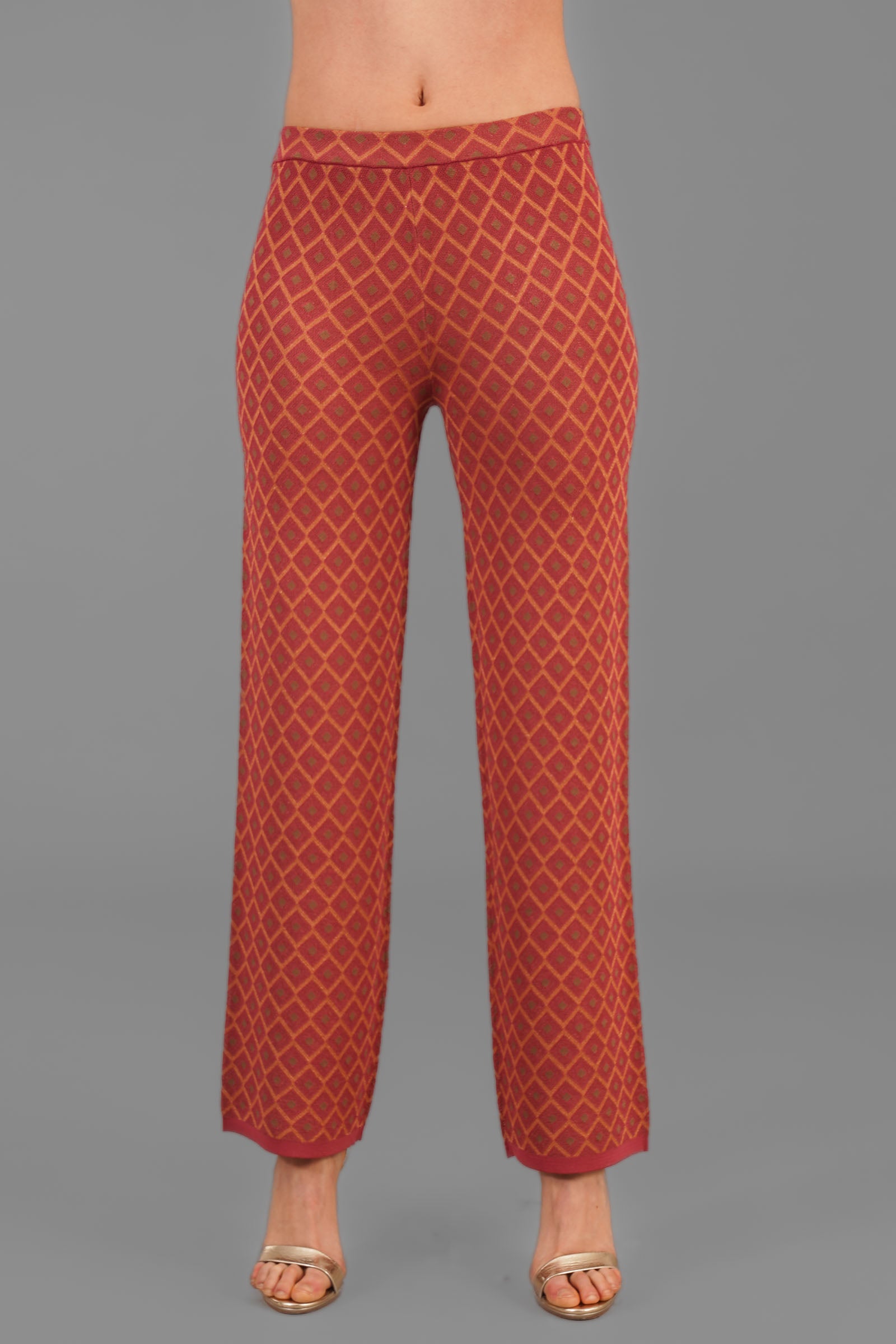 Maidamila - Pantalone Rosa Geometrico