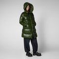 Save The Duck | Piumino Donna “Isabel” Verde Bosco | Animal-Free, Oversize, Antivento