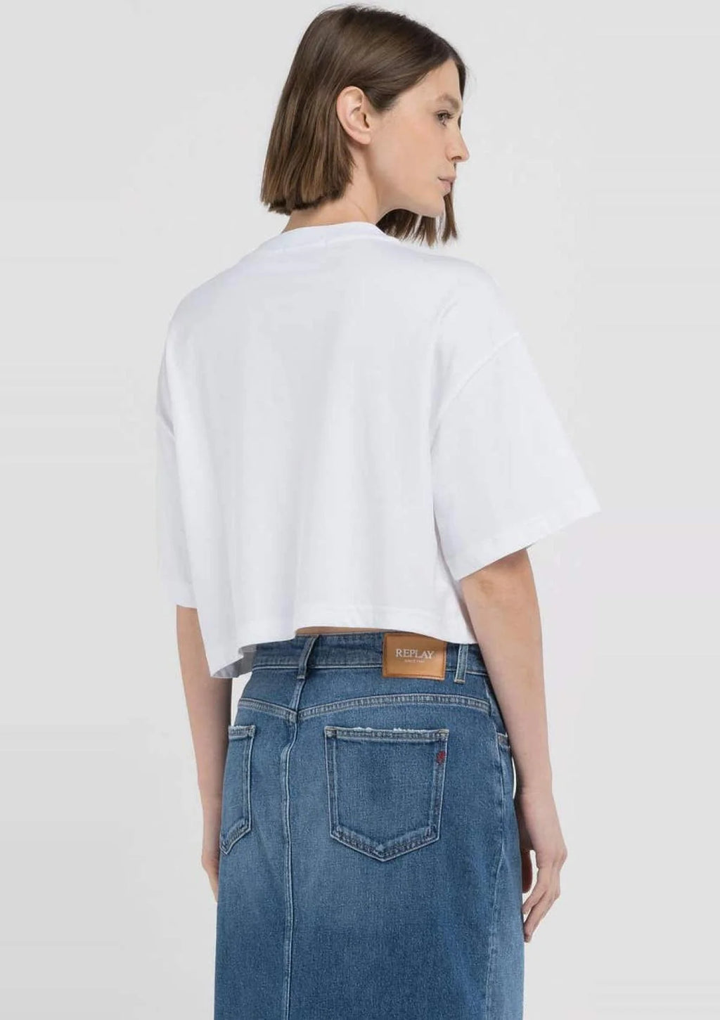 Replay | Crop Top Donna con Logo | White